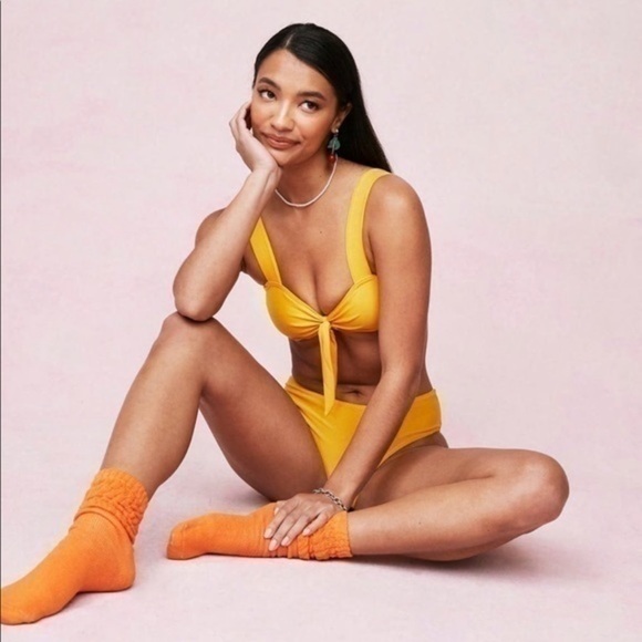 Brave Soul from Nasty Gal Yellow Bikini Bottom NWT Small - Picture 2 of 9